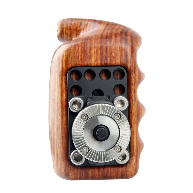 NICEYRIG مقبض خشبي من NICEYRIG مع وردة للجانب الأيسر (قطر خيط M6 31.8 مم) مناسب لكاميرات نيكون وسوني وكانون وكاميرات الفيديو، دعم تركيب على الكتف - Image 2